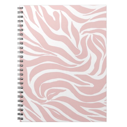 Elegantes Rosa Zebra Weißes Tier Print Notizblock (Vorderseite)