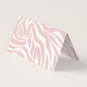Elegantes Rosa Zebra Weißes Tier Print Visitenkarten (Rückseite)