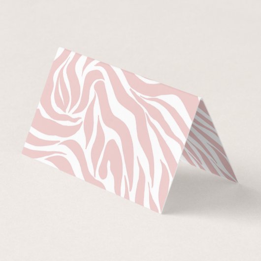 Elegantes Rosa Zebra Weißes Tier Print Visitenkarten (Rückseite)