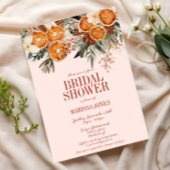 Elegantes rosa Zitrusfrüchte-Brautparty Einladung