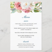 Elegantes rosafarbenes Aquamarin-Gartenmenü (Vorderseite)