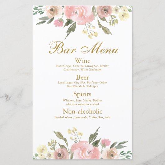 Elegantes, rosafarbenes Bar (Vorderseite)