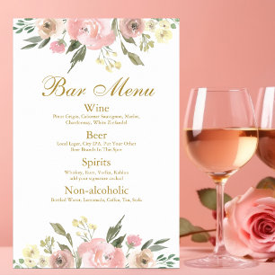 Elegantes, rosafarbenes Bar Poster