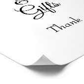 Elegantes rosafarbenes Blumenblossom Hochzeitskart Poster (Ecke)