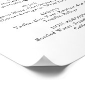 Elegantes rosafarbenes Blumengebäck - Begrüßungsme Poster (Ecke)