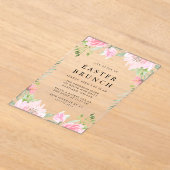 Elegantes rosafarbenes Blumengebäck Ostern Brunch Acryleinladungen (Ablage )