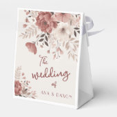 Elegantes, rosafarbenes Blumenkästen mit Gastgesch Geschenkschachtel (Rückseite)