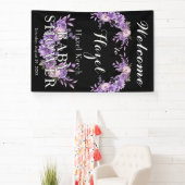 Elegantes, rosafarbenes Blütenbaby-Dusche individu Banner (InSitu)