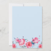 Elegantes rosafarbenes Brautparty Einladung (Rückseite)