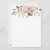 Elegantes rosafarbenes Brautparty Einladung (Rückseite)