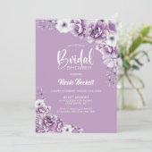 Elegantes rosafarbenes Brautparty Einladung (Stehend Vorderseite)
