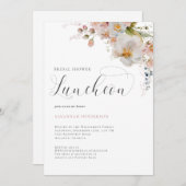 Elegantes rosafarbenes Brautparty Einladung (Vorne/Hinten)