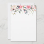 Elegantes rosafarbenes Brautparty Einladung (Rückseite)