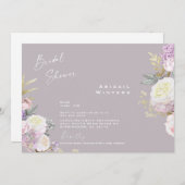 Elegantes rosafarbenes Brautparty Einladung (Vorne/Hinten)