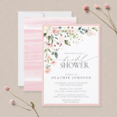 Elegantes rosafarbenes Brautparty Einladung