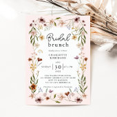 Elegantes rosafarbenes Brautparty Einladung