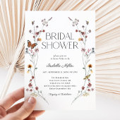 Elegantes rosafarbenes Brautparty Einladung