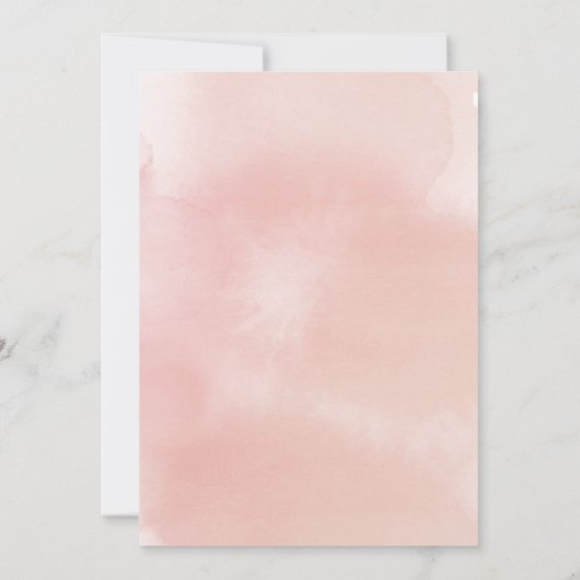 Elegantes rosafarbenes Brautparty Einladung (Rückseite)