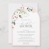 Elegantes rosafarbenes Brautparty Einladung (Vorderseite)