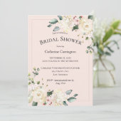 Elegantes rosafarbenes Brautparty Einladung (Stehend Vorderseite)