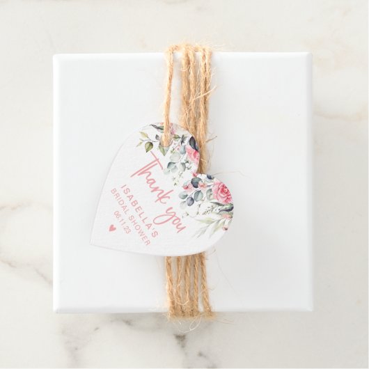 Elegantes rosafarbenes Brautparty Geschenkanhänger (Beispiel)