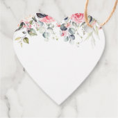 Elegantes rosafarbenes Brautparty Geschenkanhänger (Rückseite)