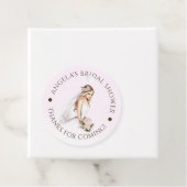 Elegantes, rosafarbenes Brautparty Geschenkanhänger (Beispiel)