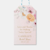 Elegantes rosafarbenes Brautparty Geschenkanhänger (Vorderseite)