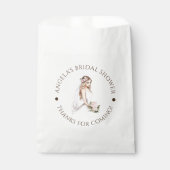 Elegantes, rosafarbenes Brautparty Geschenktütchen (Vorderseite)