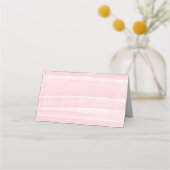 Elegantes rosafarbenes Brautparty Platzkarte (Rückseite)