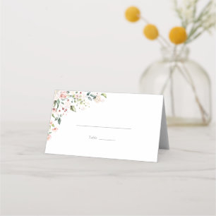 Elegantes rosafarbenes Brautparty Platzkarte