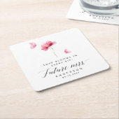 Elegantes rosafarbenes Brautparty Rechteckiger Pappuntersetzer (angewinkelt)