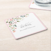 Elegantes rosafarbenes Brautparty Rechteckiger Pappuntersetzer (angewinkelt)