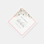 Elegantes rosafarbenes Brautparty Serviette (Ecke)