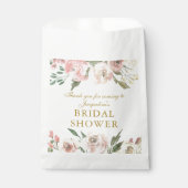 Elegantes rosafarbenes, farbenprächtiges Brautpart Geschenktütchen (Vorderseite)