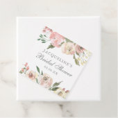 Elegantes, rosafarbenes, florales Brautparty Geschenkanhänger (Beispiel)