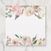 Elegantes, rosafarbenes, florales Brautparty Geschenkanhänger (Rückseite)