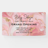 Elegantes rosafarbenes goldfarbenes Markenzeichen Banner (Horizontal)