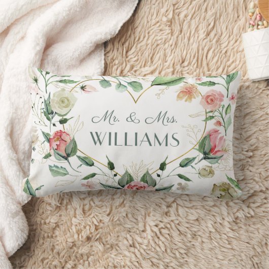 Elegantes rosafarbenes Herz Hochzeit & Jubiläum Lendenkissen (Decke)