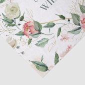 Elegantes rosafarbenes Herz Hochzeit & Jubiläum Seidenpapier (Ausschnitt)