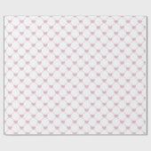 Elegantes, rosafarbenes Herz-Raster-Papier Geschenkpapier (Flach)
