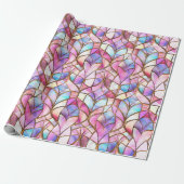 Elegantes rosafarbenes Imitat gestanztes Glasmuste Geschenkpapier (Ungerollt)