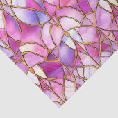 Elegantes rosafarbenes Imitat gestanztes Glasmuste Seidenpapier (Detail)