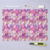 Elegantes rosafarbenes Imitat gestanztes Glasmuste Seidenpapier (Handwerk)