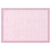 Elegantes rosafarbenes kariertes Tablett mit weich Tischdecke (Vorderseite (Horizontal))