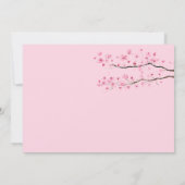 Elegantes rosafarbenes Kirschblossom Foto Save The Date (Rückseite)