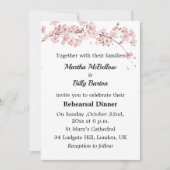 Elegantes rosafarbenes Kirschblossom Probe Abendes Einladung (Vorderseite)