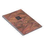 Elegantes rosafarbenes Monogramm-Notebook aus brau Notizblock (Rechte Seite)