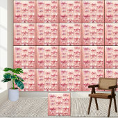 Elegantes rosafarbenes Muster Tapete