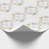 Elegantes rosafarbenes Personalisiertes Brautparty Geschenkpapier (Ecke)